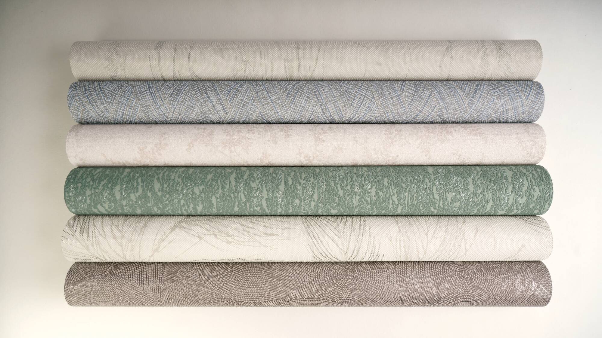 A.S.Creation Vliestapete blau creme grün B/H/D: ca. 53x1005x8,5 cm