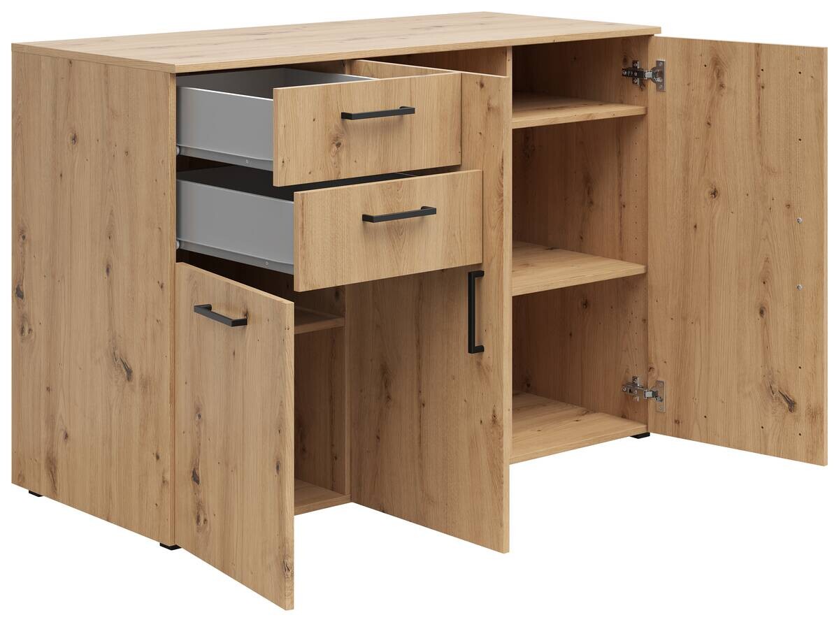 Kommode Multi-Stauraum Typ 29 Eiche Artisan Nachbildung B/H/T: ca. 120x83x52 cm