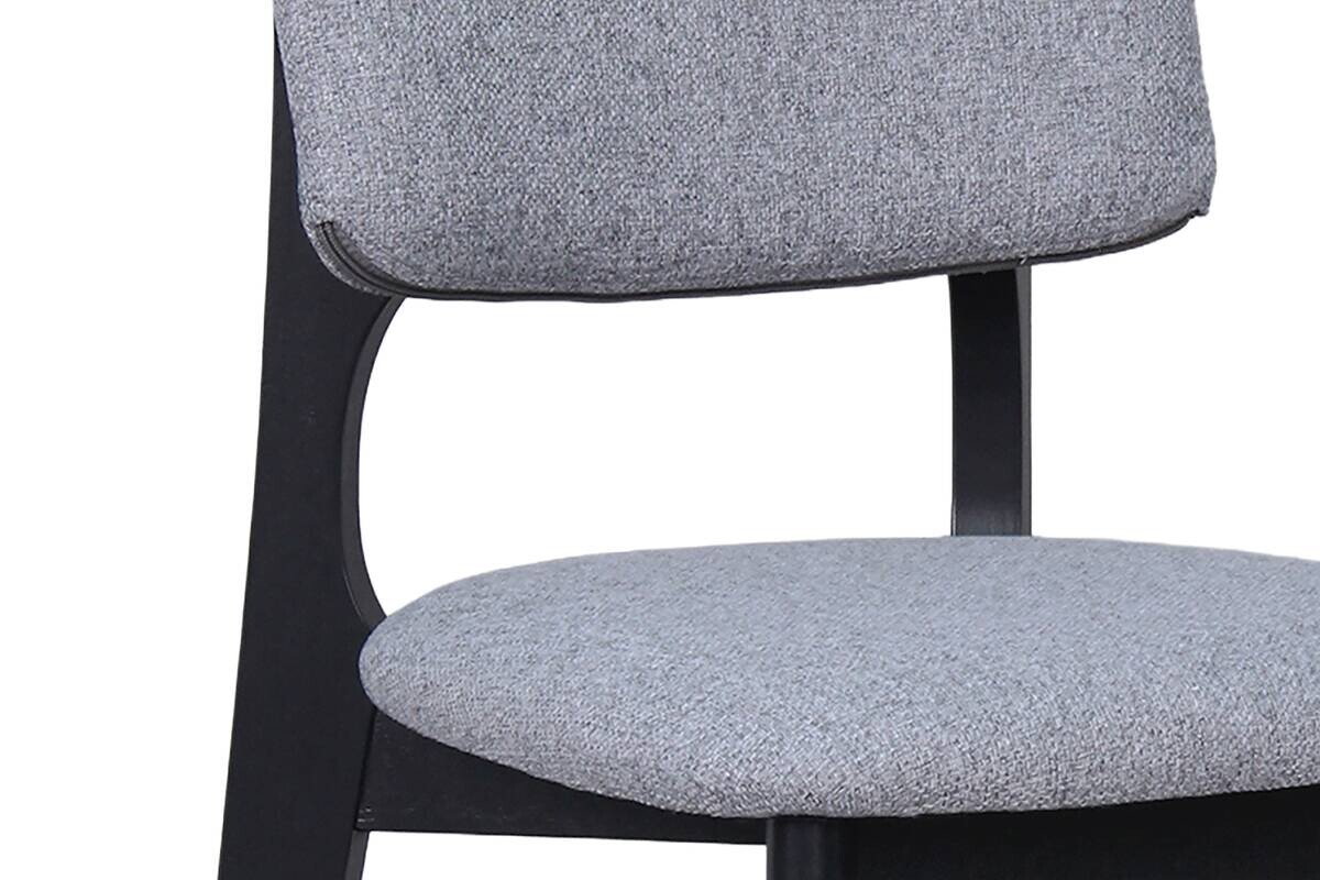 Stuhl ELSA, 2er-Set grau Webstoff B/H/T: ca. 48x87x54 cm