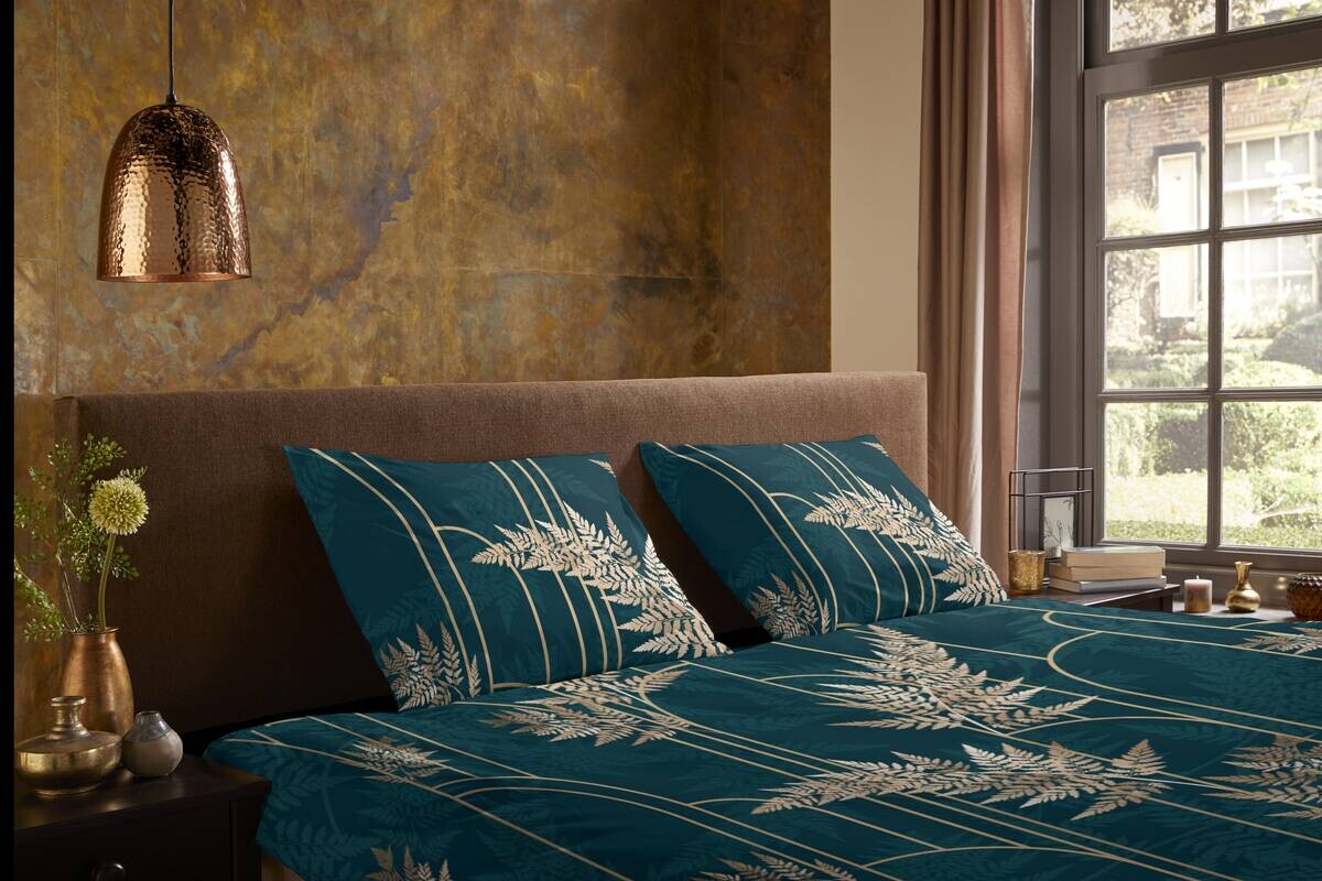 Microfaser Bettwäsche Malak grün Polyester B/L: ca. 135x200 cm