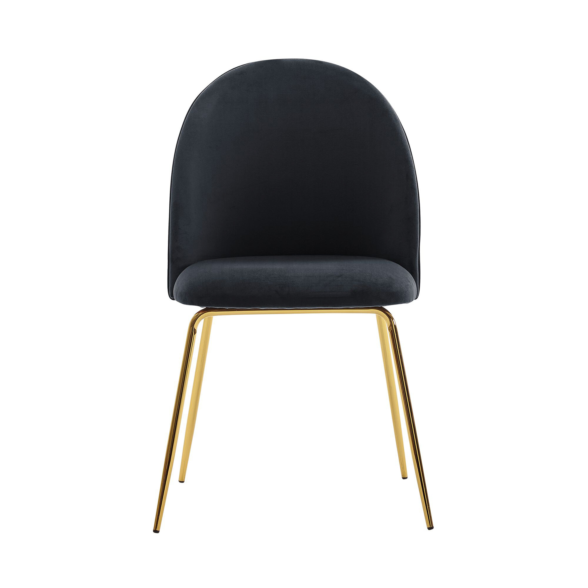 Stuhl 2er Set schwarz Polyester B/H/T: ca. 53x86x50 cm