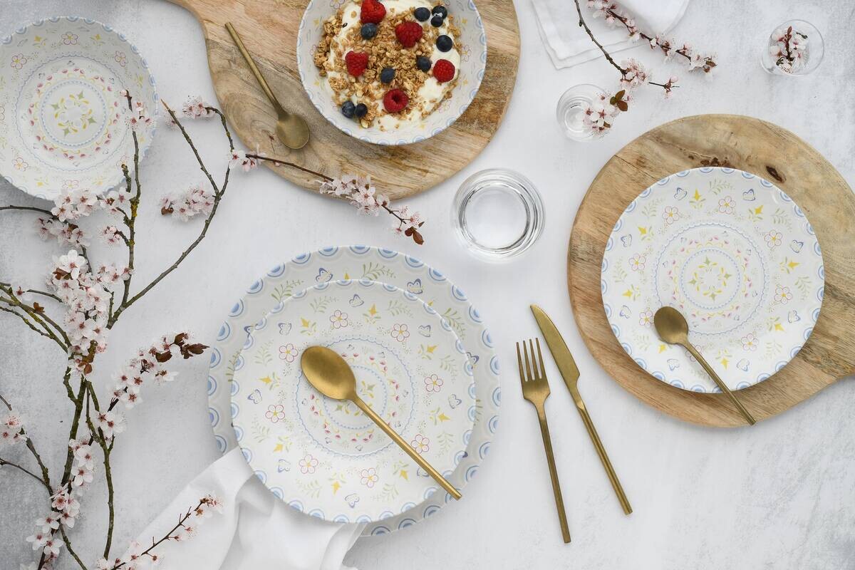 CreaTable Kombiservice Primavera pastell Steinzeug 16 tlg.