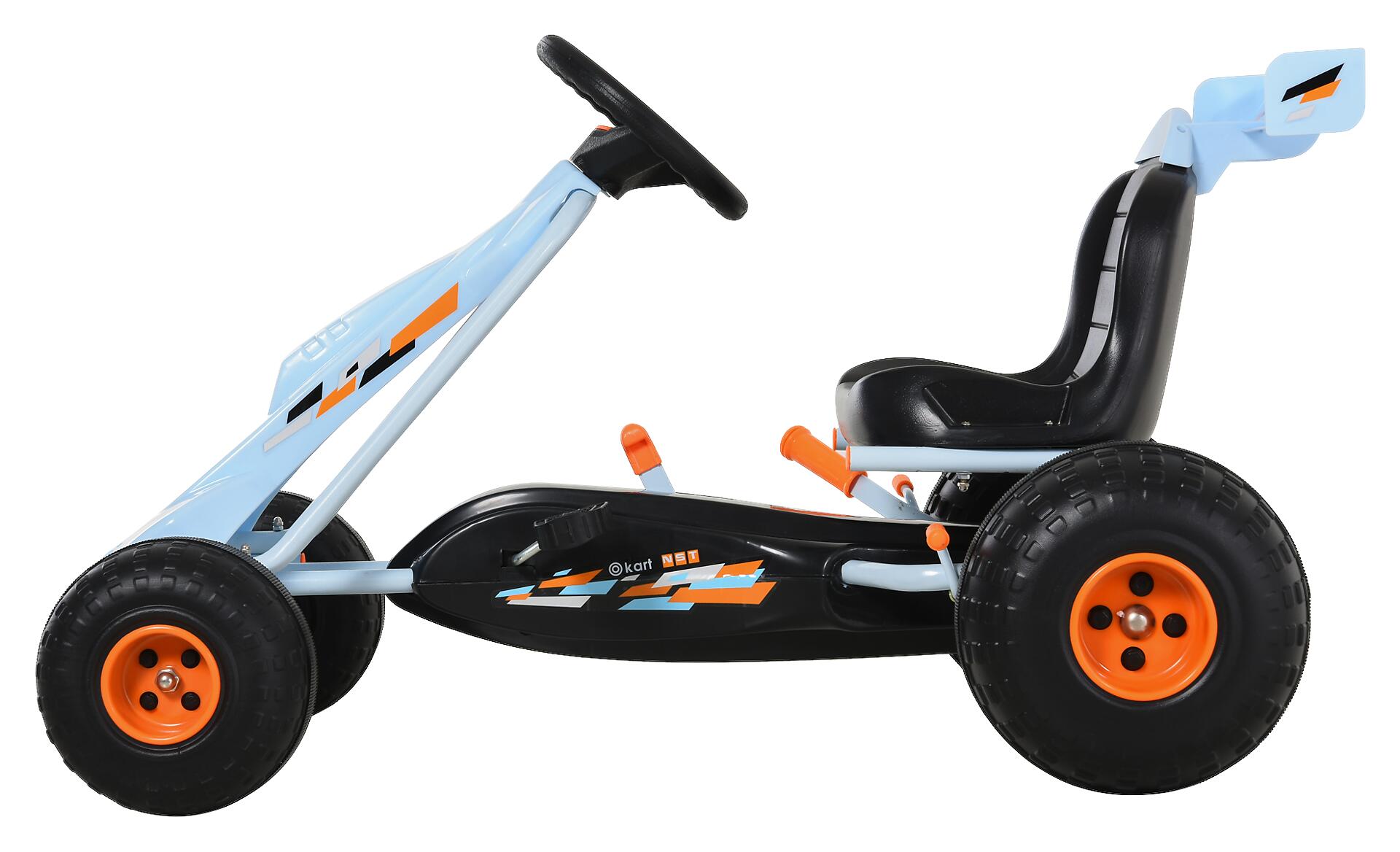 HOMCOM Kinder-Go-Kart hellblau B/H/L: ca. 66x59x97 cm