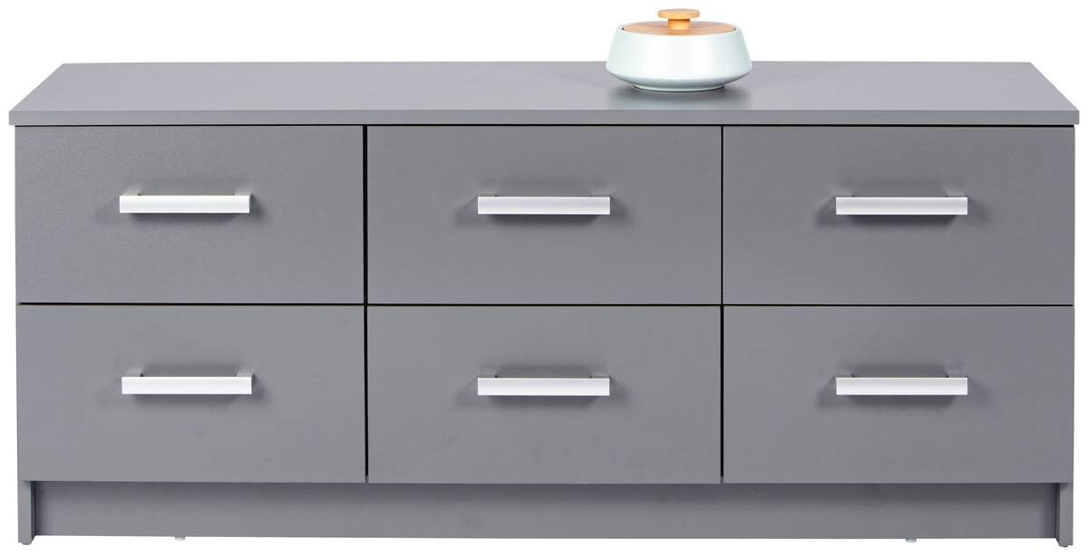 Kommode Elenzio Grafitgrau Optik B/H/T: ca. 121,8x50,8x40 cm