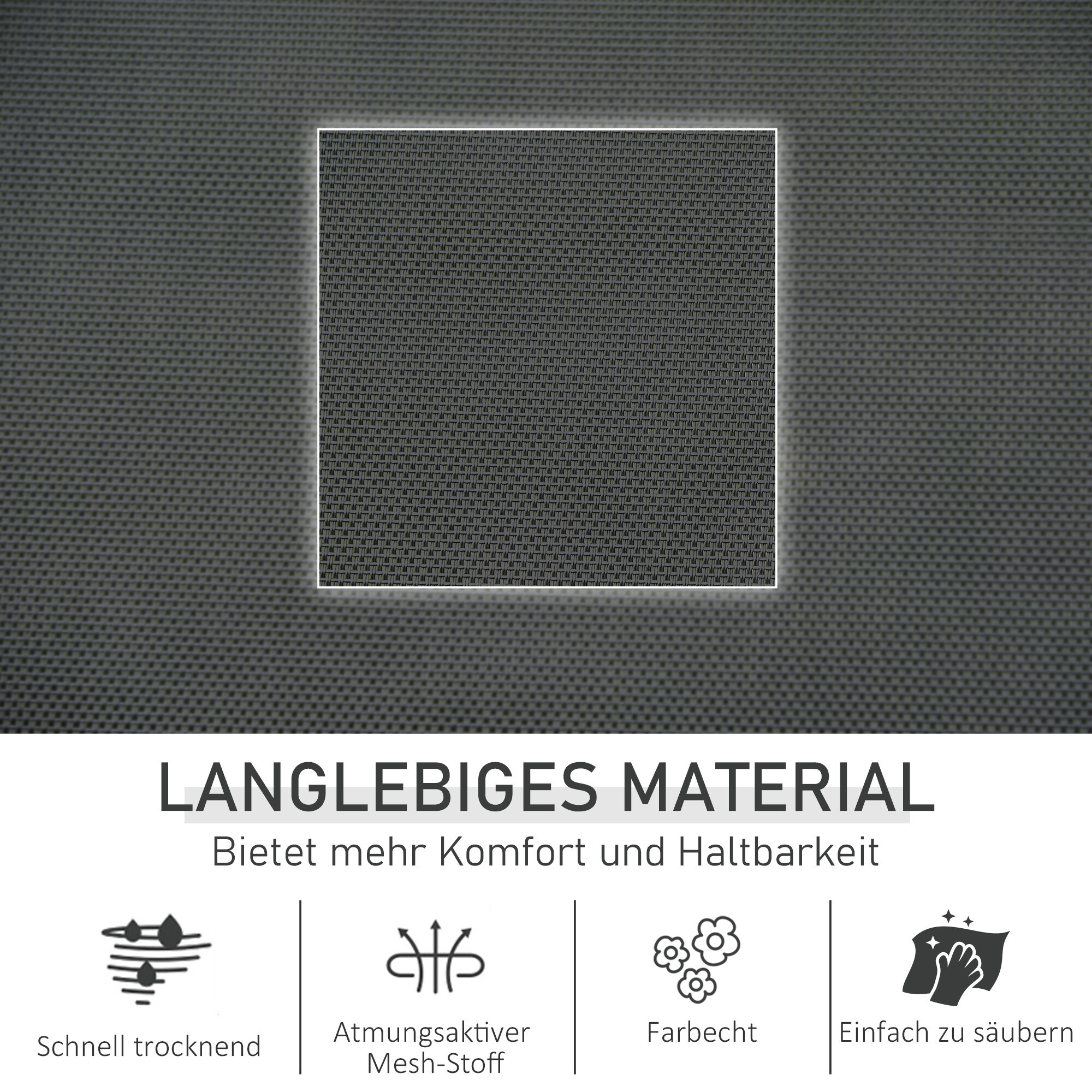 Outsunny Schaukelstuhl schwarz Metall B/H/L: ca. 62x88x150 cm