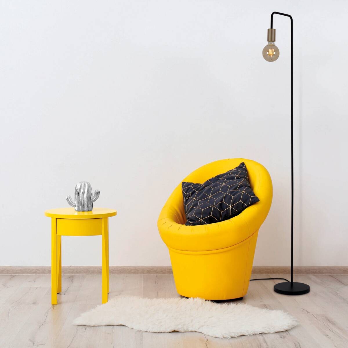 Näve Leuchten Stehleuchte 2097222 schwarz Kunststoff Metall B/H/T: ca. 20,5x150x20,5 cm 1 Brennstellen