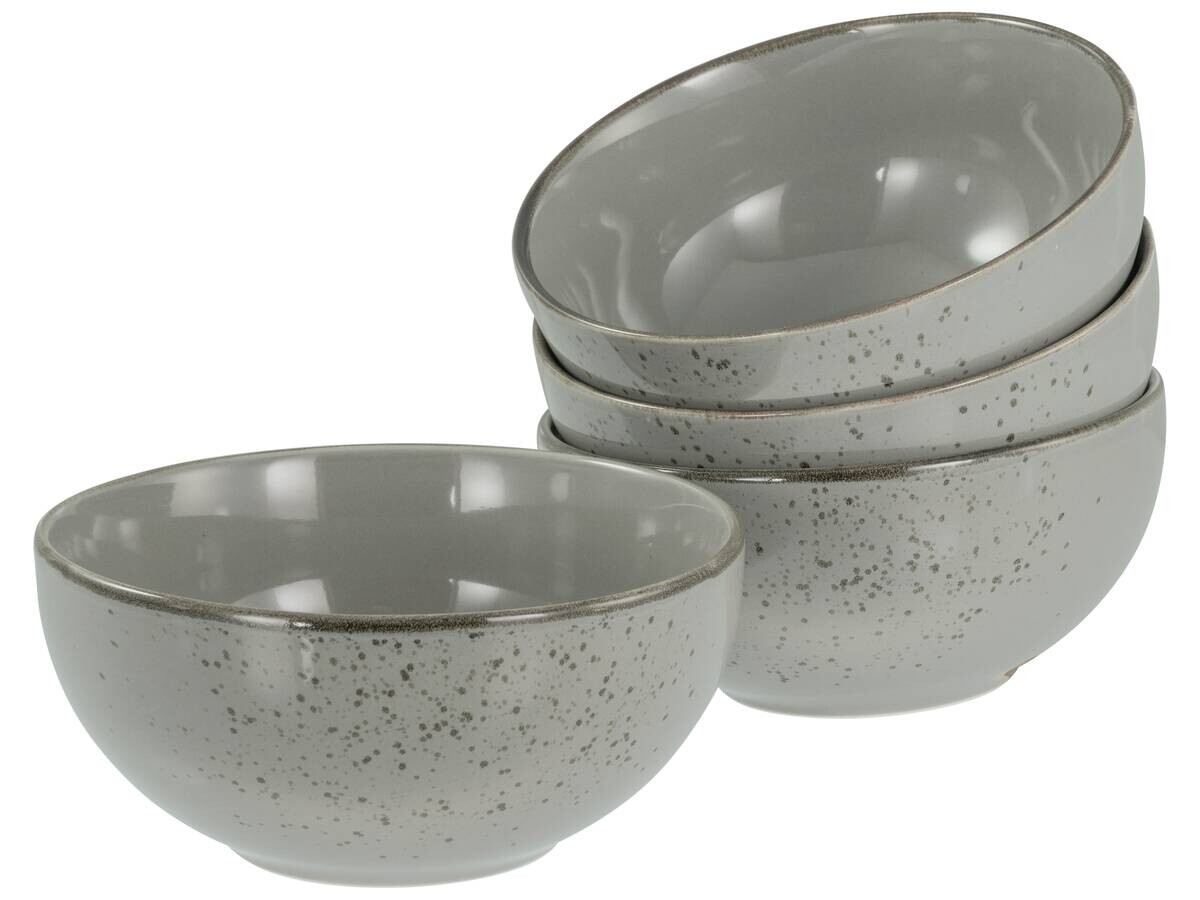 CreaTable Schüssel-Set Nature Collection Stone grau Steinzeug