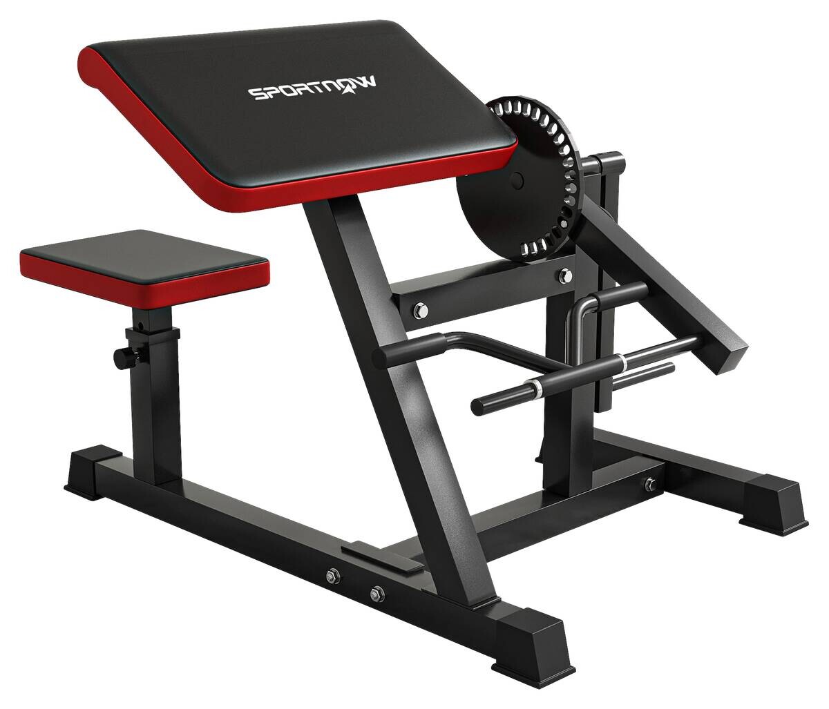 SPORTNOW Beinstrecker schwarz Kunstleder B/H/L: ca. 95x80x105 cm