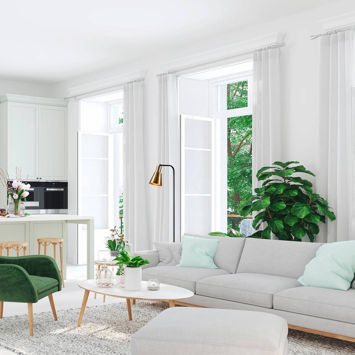 Opviq Stehleuchte schwarz Metall B/H/T/L: ca. 22x120x22x30 cm E27 1 Brennstellen