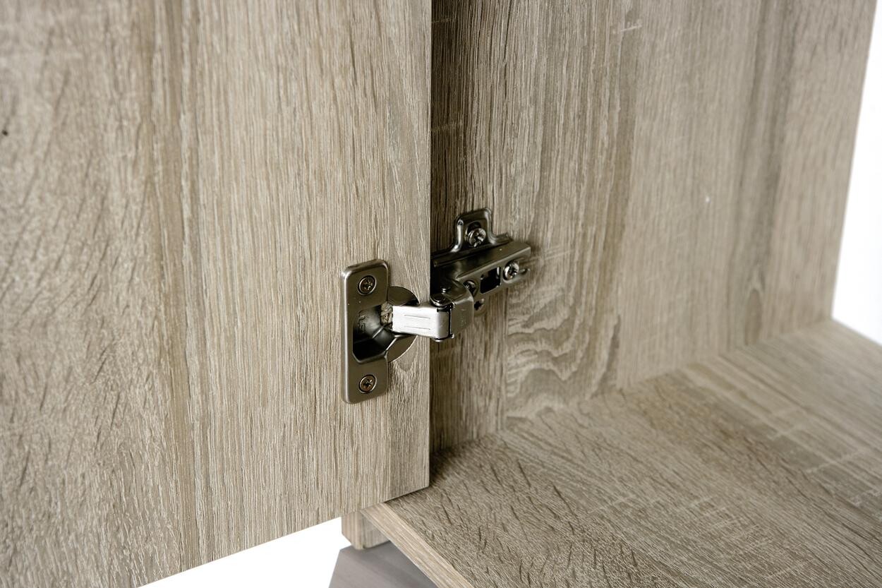 Kommode Eboli Eiche Sonoma Nachbildung weiß B/H/T: ca. 77x77x30 cm