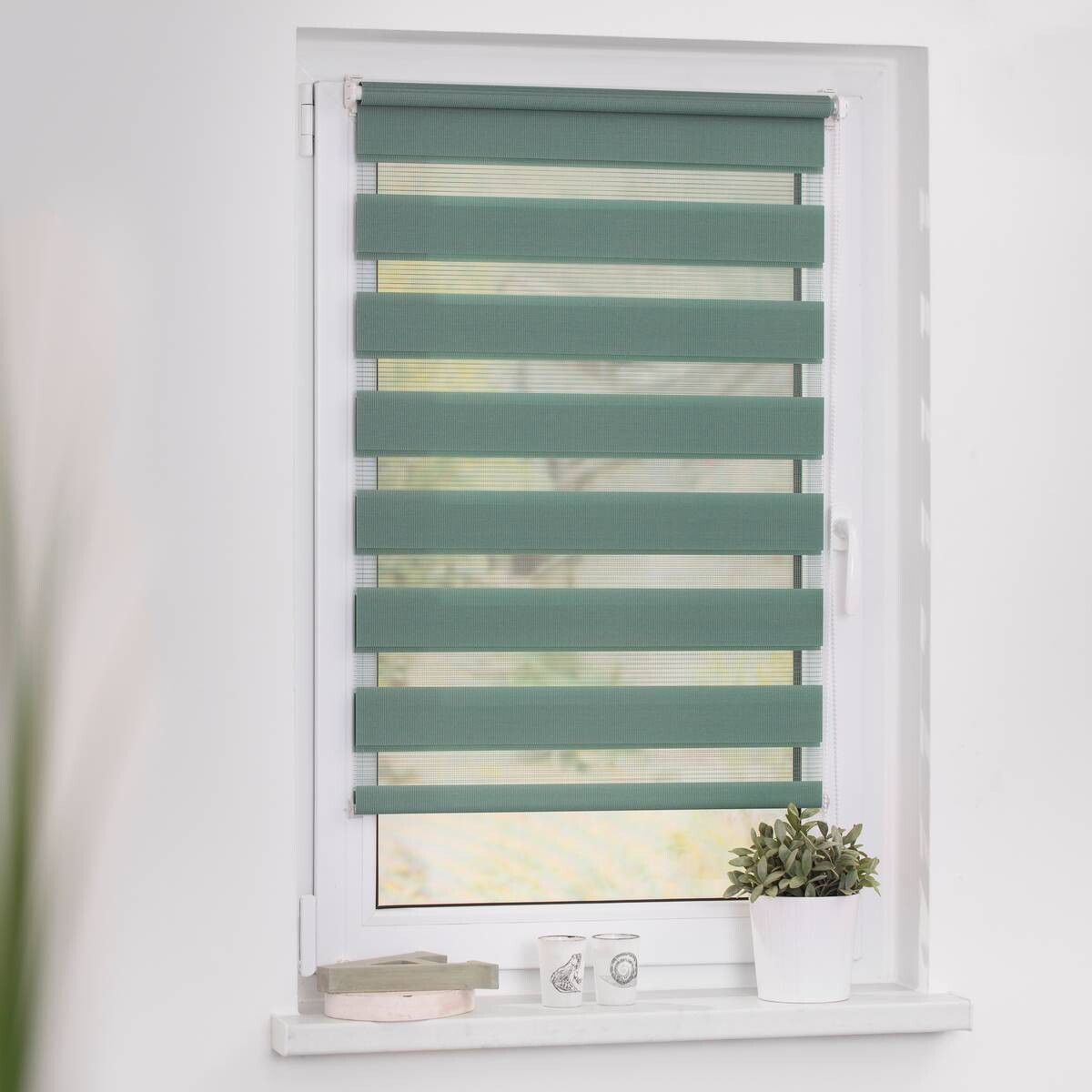 LICHTBLICK Doppelrollo Duo salbei B/L: ca. 80x150 cm