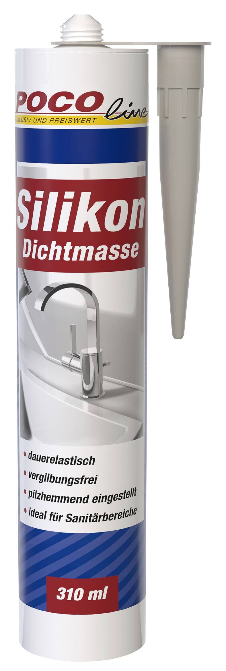 POCOline Silikon Fugendicht hellgrau ca. 0,31 l