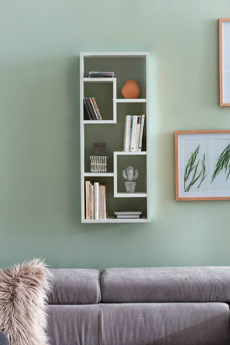 Wandregal weiß B/H/T: ca. 36x90x14,5 cm