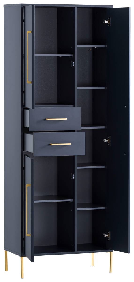 Hochschrank Kent dunkelblau B/H/T: ca. 67,1x184,3x33,1 cm