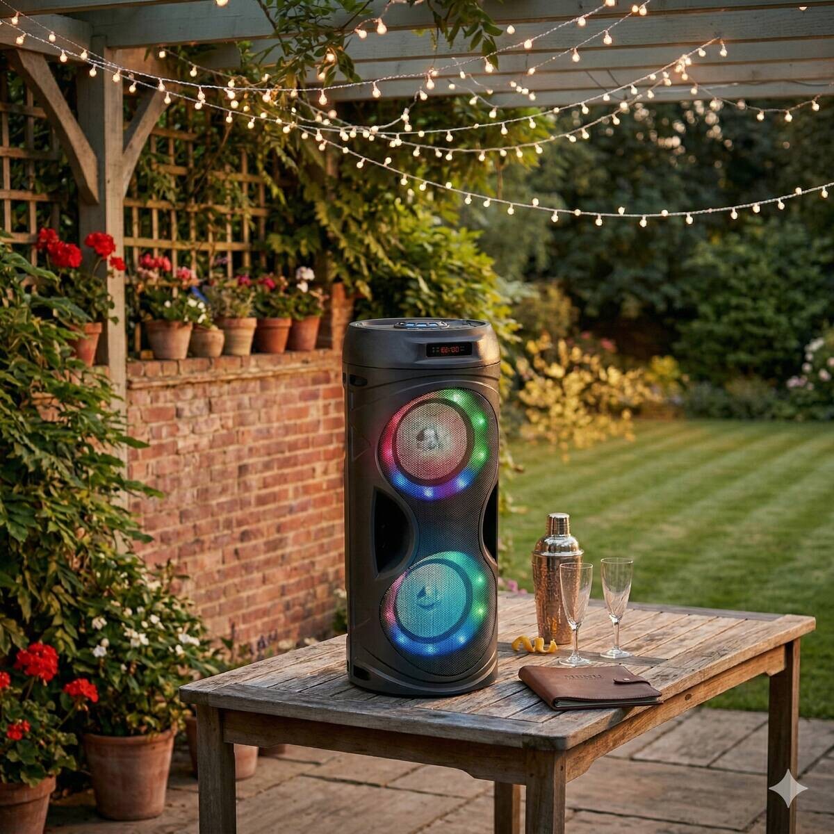 Bluetooth-Lautsprecher schwarz B/H/L: ca. 18,9x41,5x19 cm