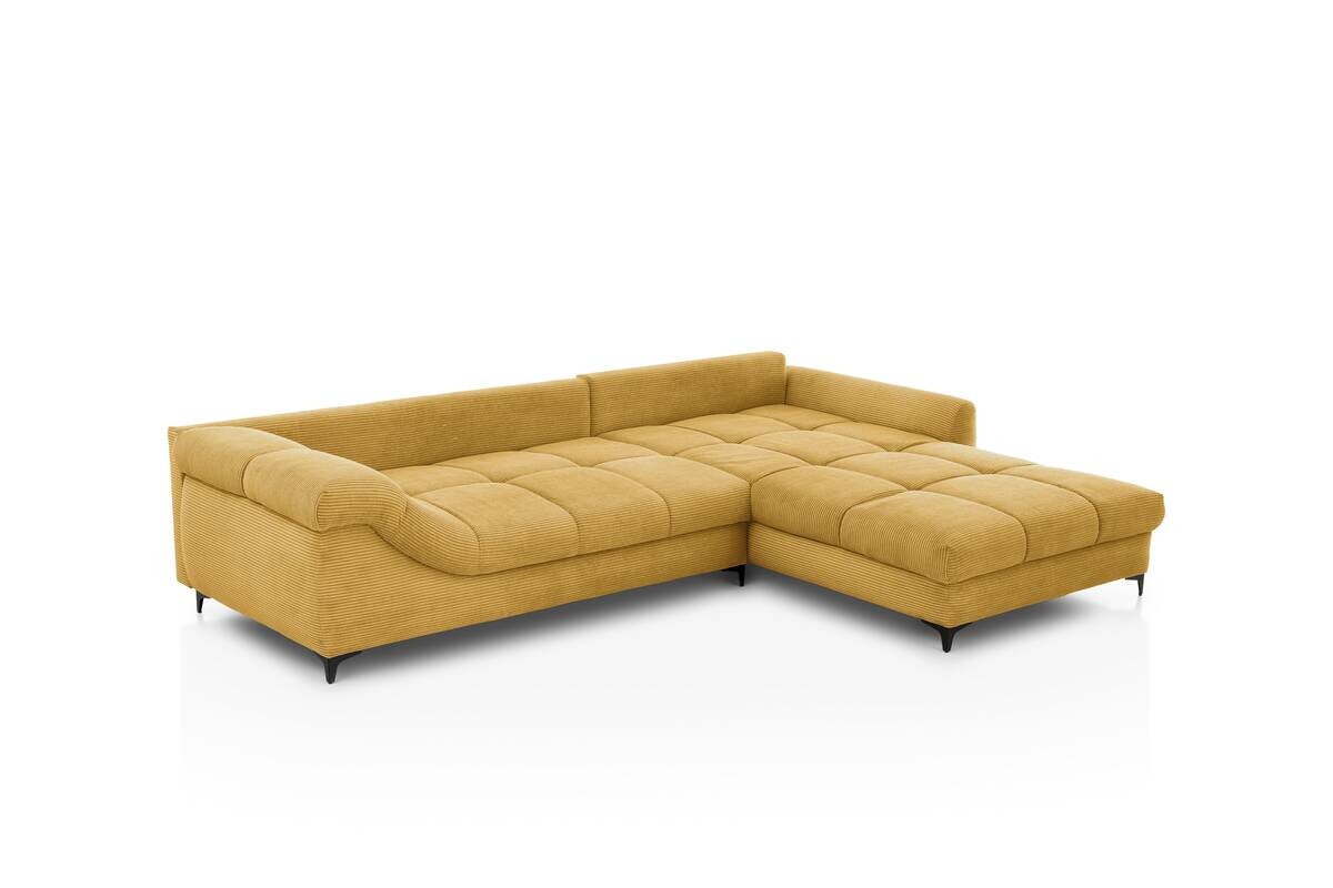 Ecksofa curry Microfaser B/H/T: ca. 332x96x227 cm