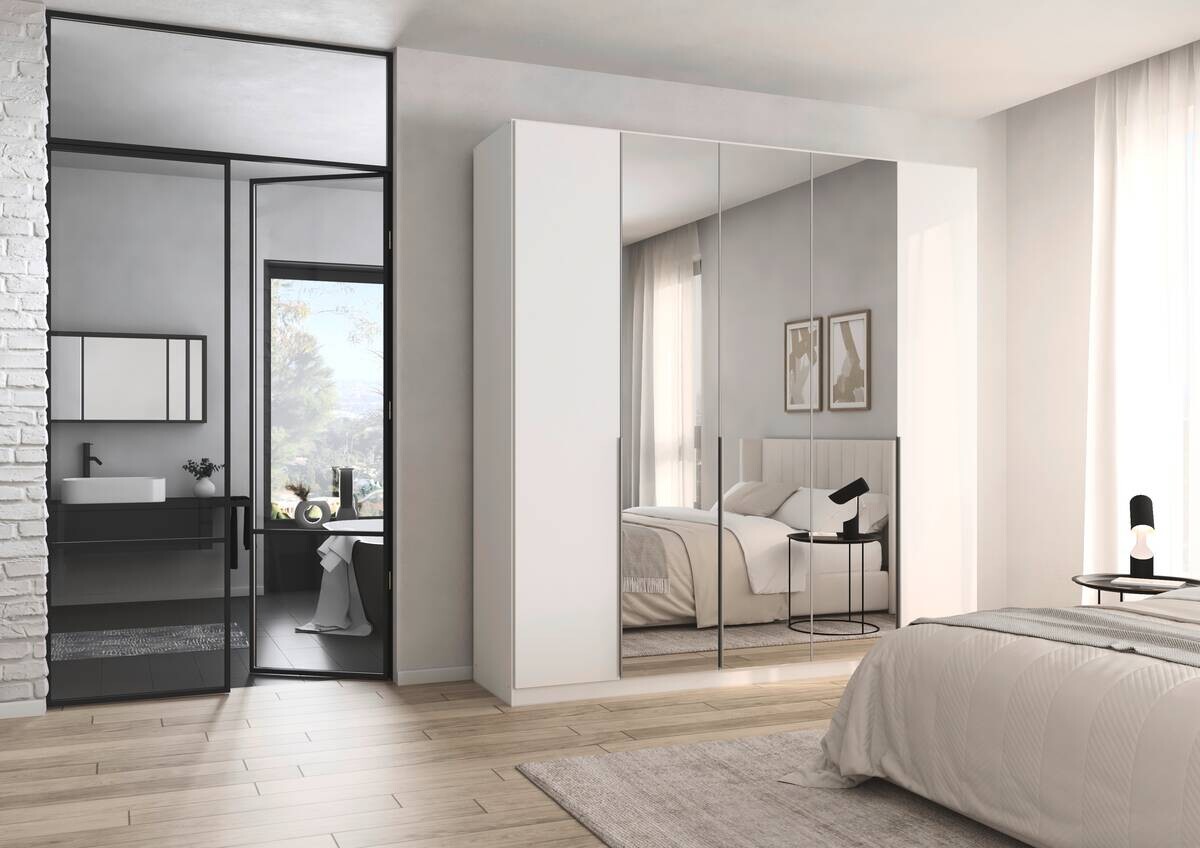 Kleiderschrank Alabama Alpinweiß B/H/T: ca. 225x229x54 cm