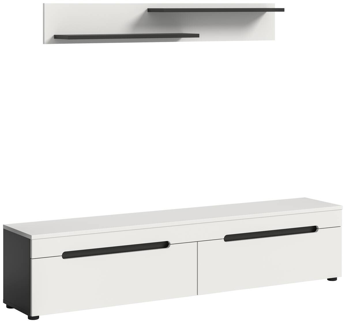 Lowboard Canu basaltgrau weiß B/H/T: ca. 170x38x33 cm