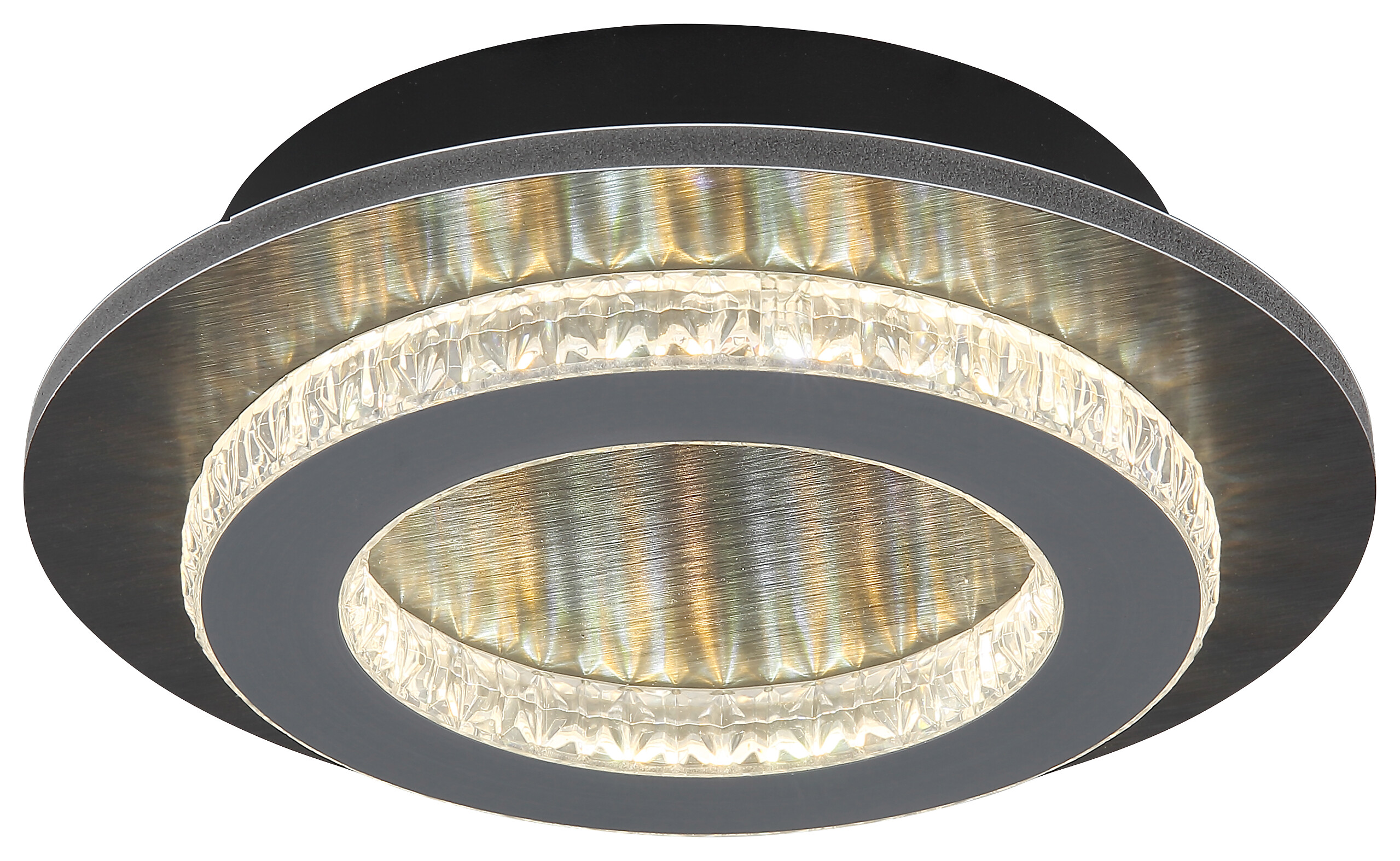 GLOBO LED-Deckenleuchte anthrazit mattschwarz hellgrau Kunststoff Metall H/D: ca. 5,5x20 cm 1 Brennstellen