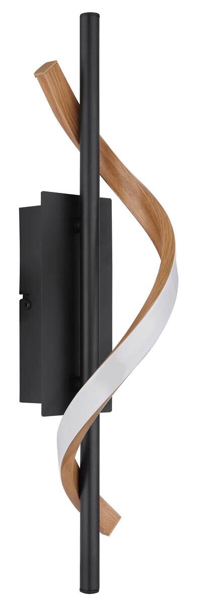 GLOBO Wandleuchte schwarz dunkelbraun Opal Aluminium Kunststoff Metall B/H/L: ca. 13x46,5x10 cm 1 Brennstellen