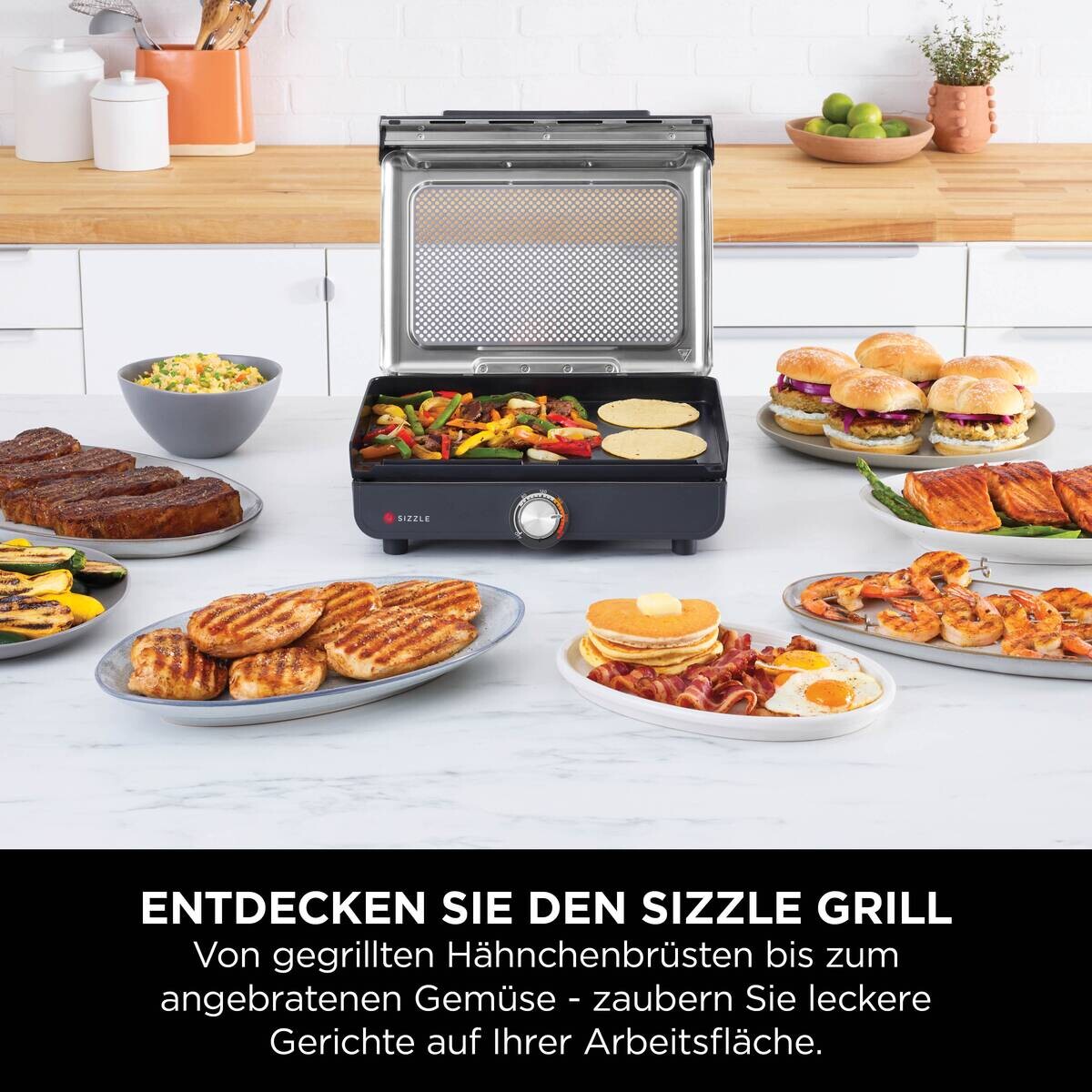 Ninja Grillplatte schwarz Edelstahl Aluminium B/H/L: ca. 7x13x37,5 cm