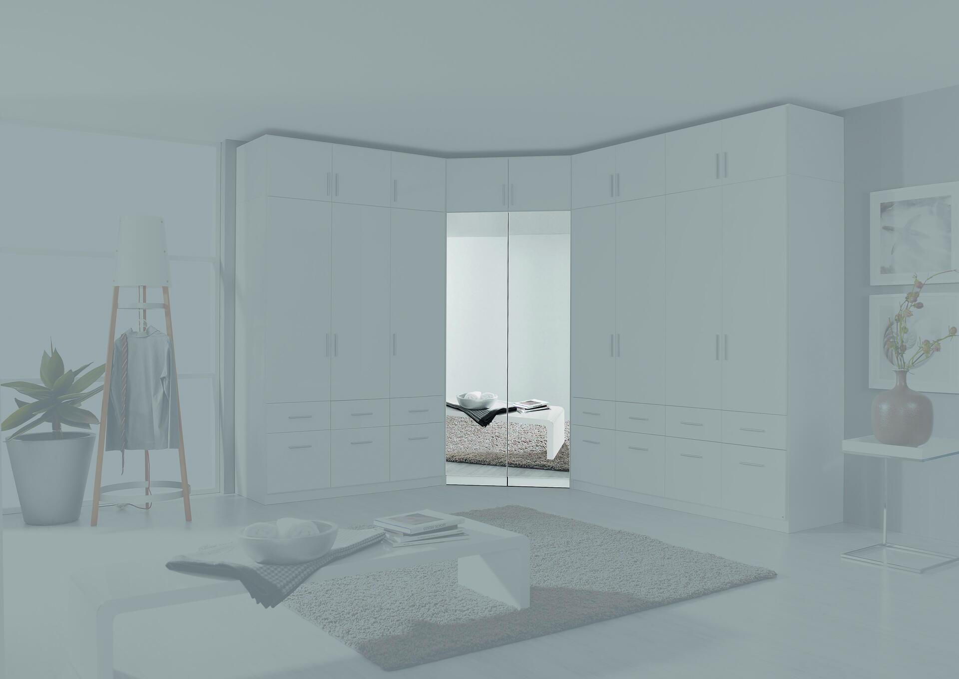 Eckschrank Celle weiß Alpinweiß B/H/T: ca. 117x197x117 cm