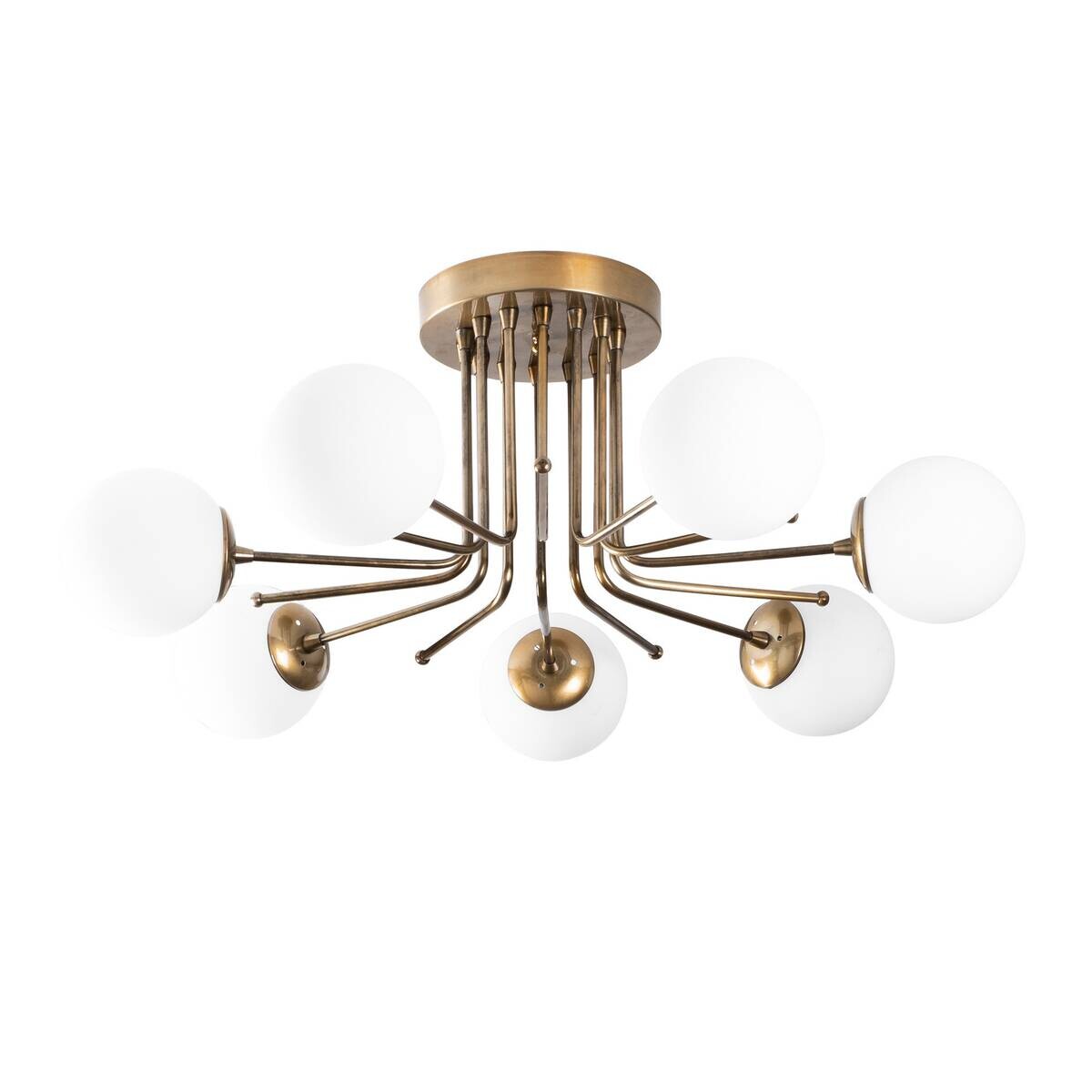 Opviq Deckenleuchte Daisy weiß gold Eisen B/H/T/L/D: ca. 90x35x90x90x90 cm E27 7 Brennstellen