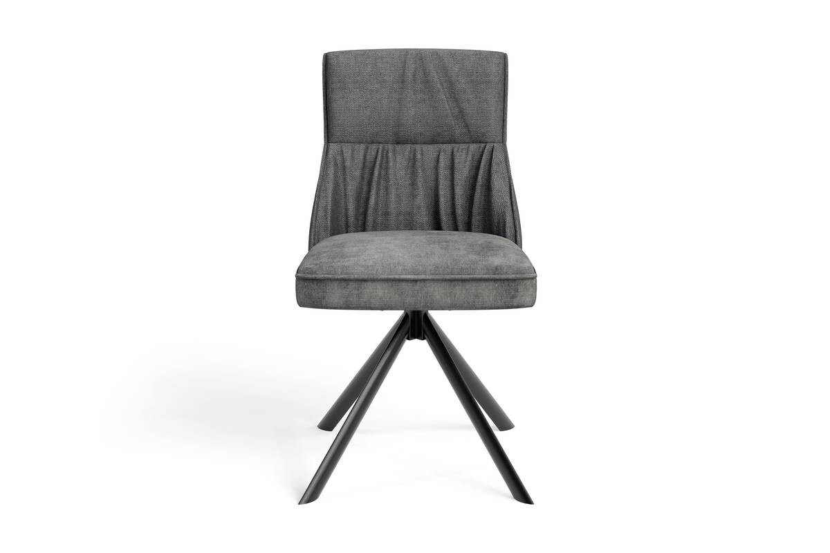 Stuhl CALIFORNIA 2er-Set anthrazit Webstoff B/H/T: ca. 50x89x56 cm