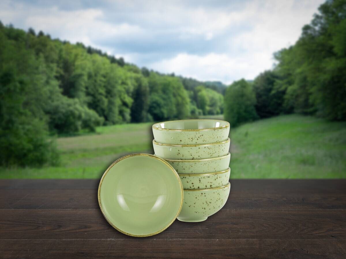 CreaTable Schalen-Set NATURE COLLECTION grün Steinzeug D: ca. 11,5 cm