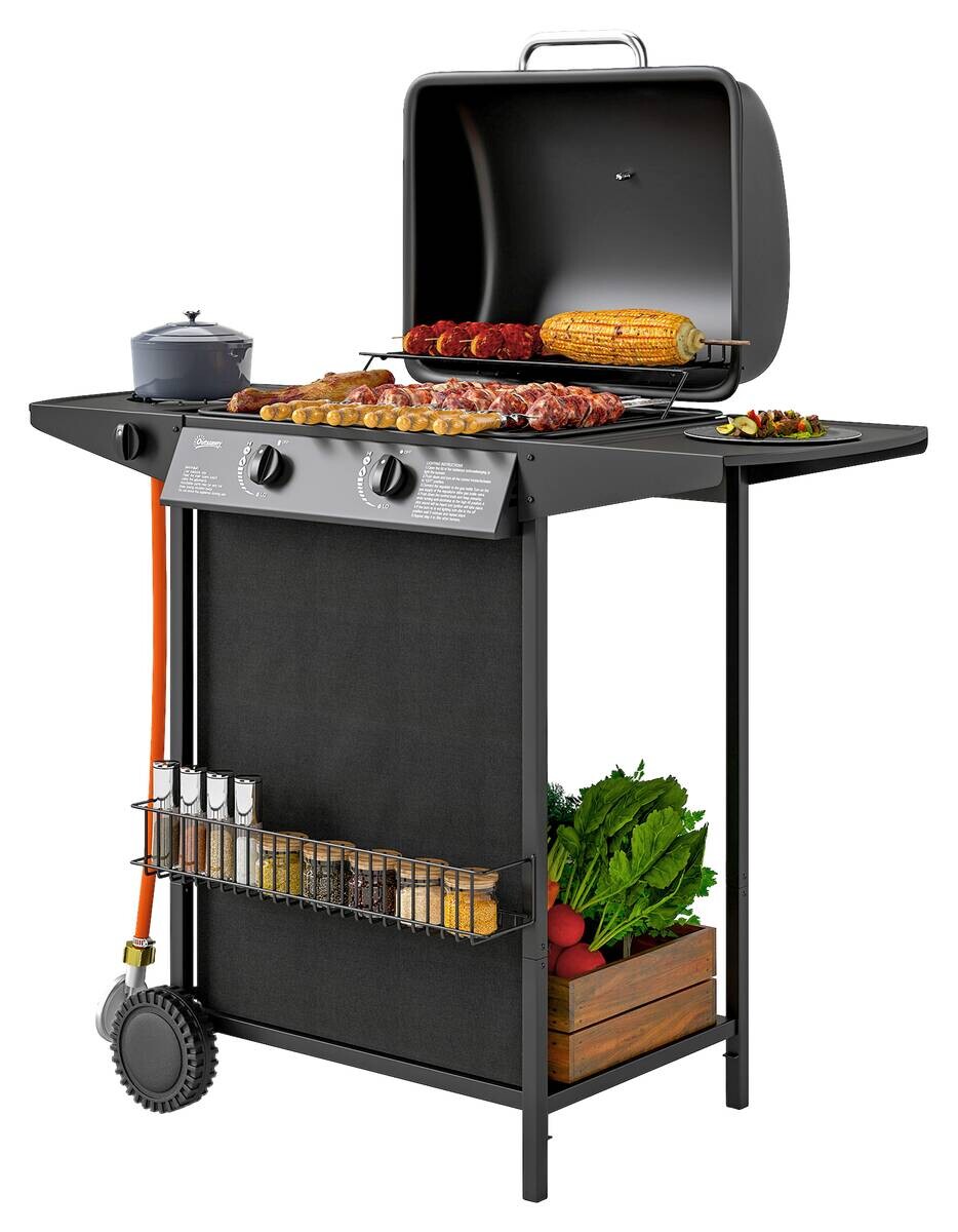 Outsunny Gasgrill Stahl B/H/L: ca. 54x96x107 cm
