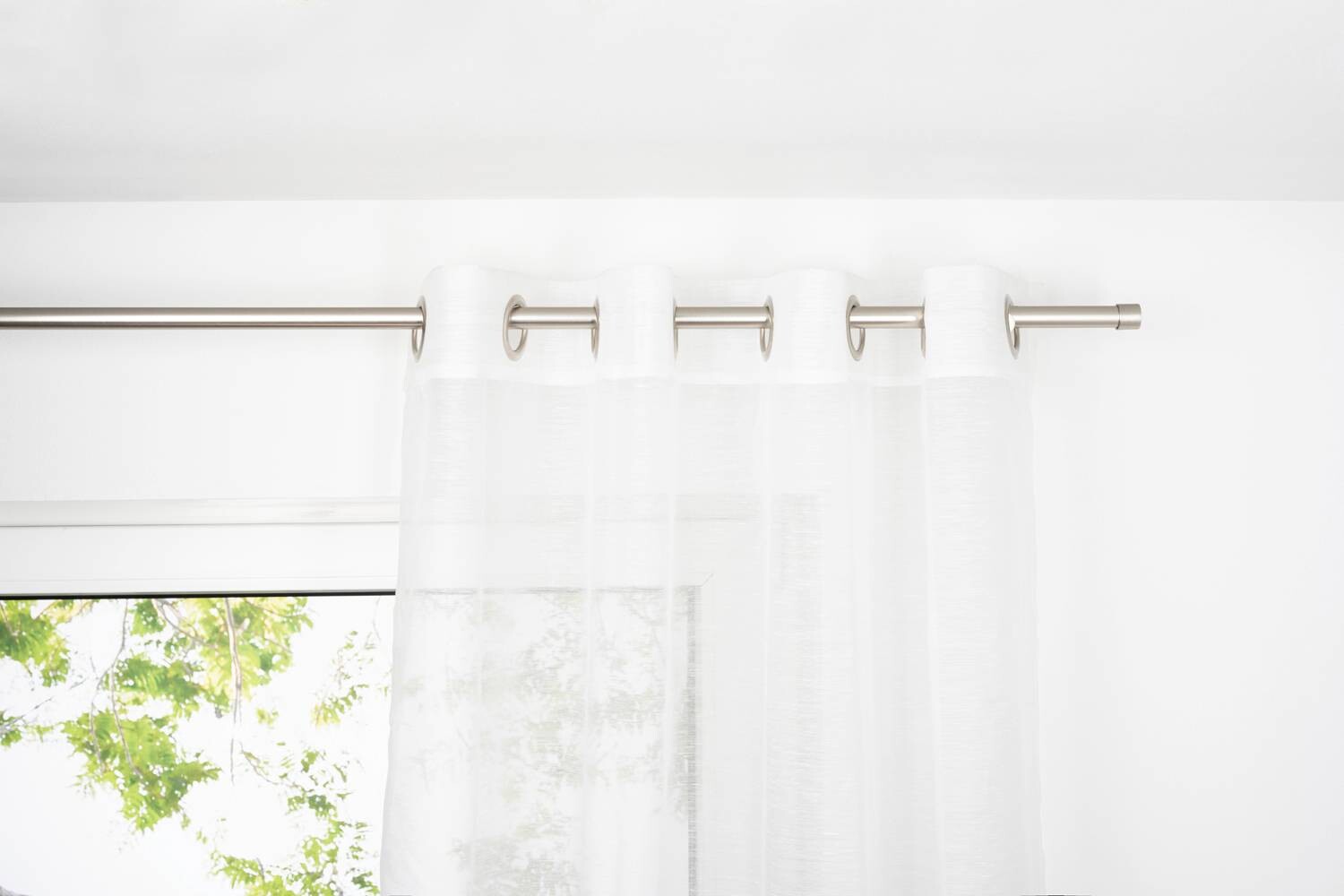 Ösenvorhang 2er Pack Soft weiß B/L: ca. 135x245 cm