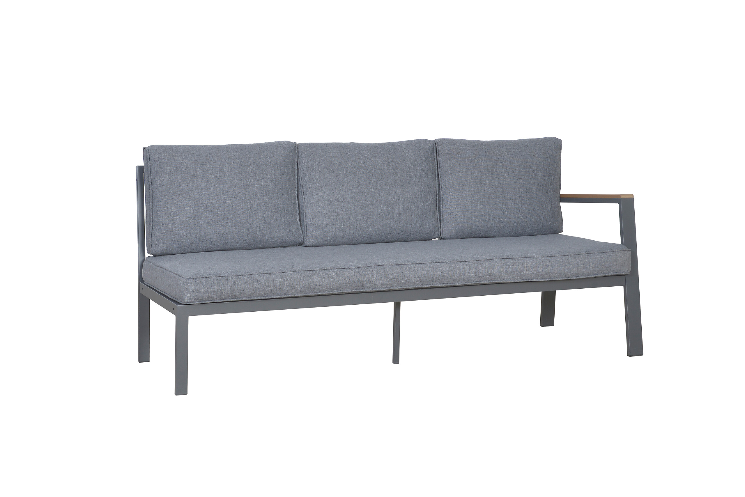 Loungeset Rhodos grau Aluminium