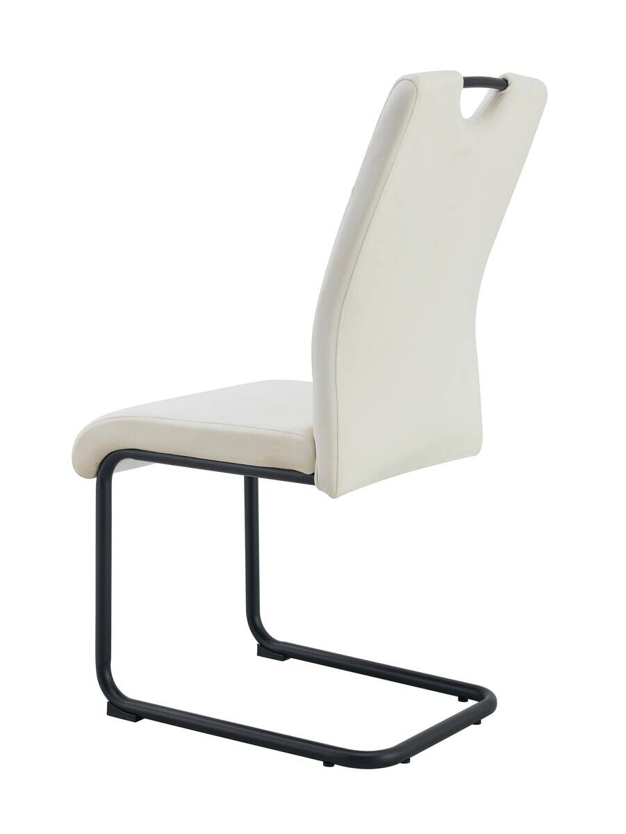 Schwingstuhl LISA, 2er Set creme Webstoff B/H/T: ca. 43x98x61 cm