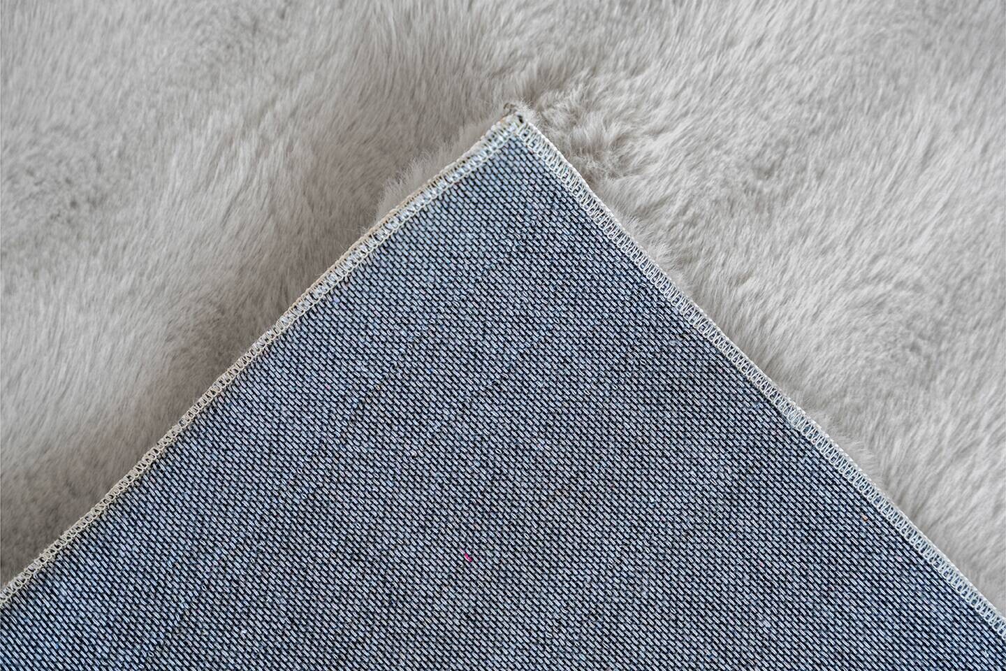 Padiro Hochflorteppich Hailey 125 grau B/H/L: ca. 120x3x160 cm