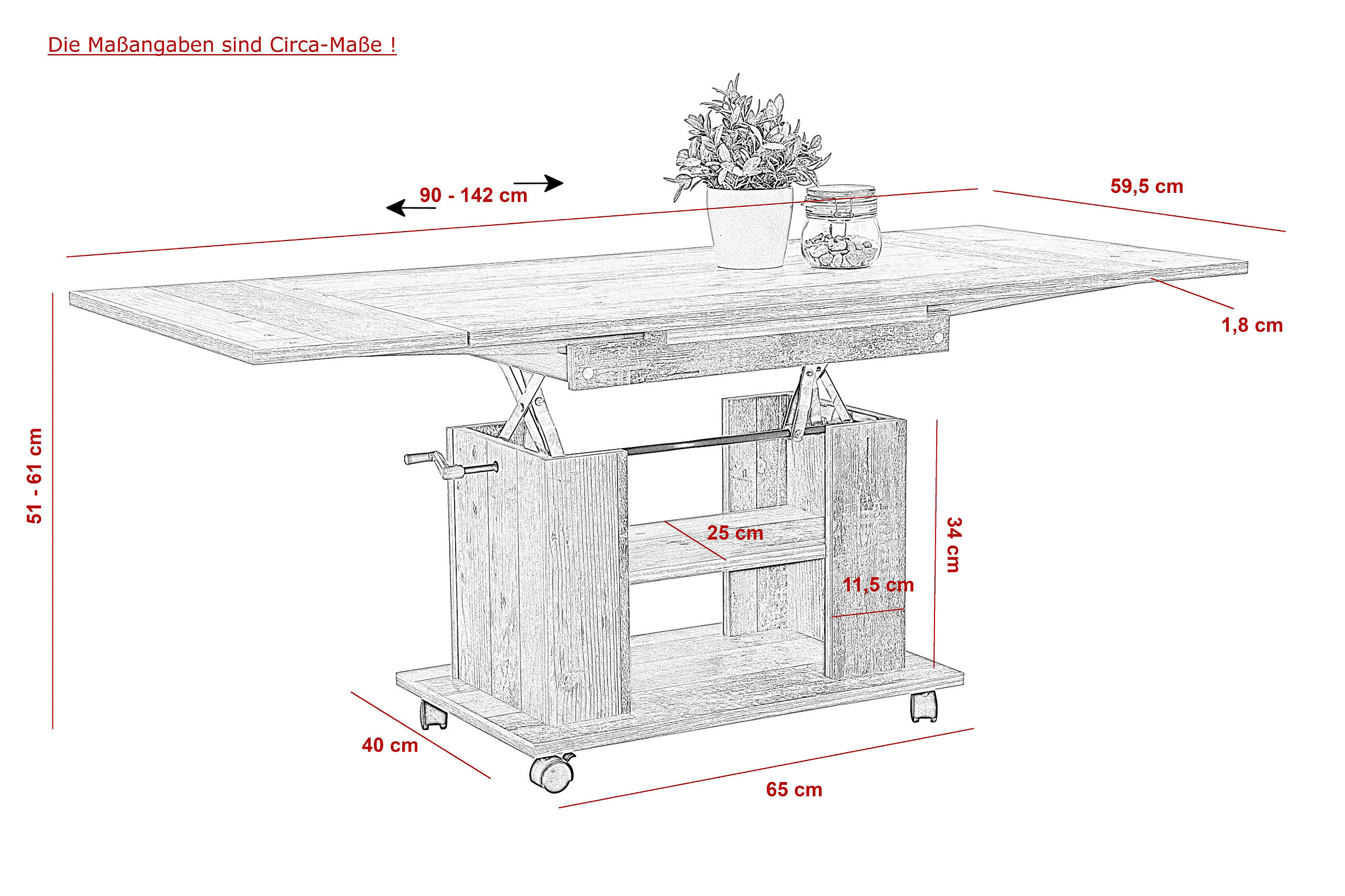 Hela Couchtisch JAKOB Eiche Artisan Holzwerkstoff B/H/T: ca. 90x51x60 cm