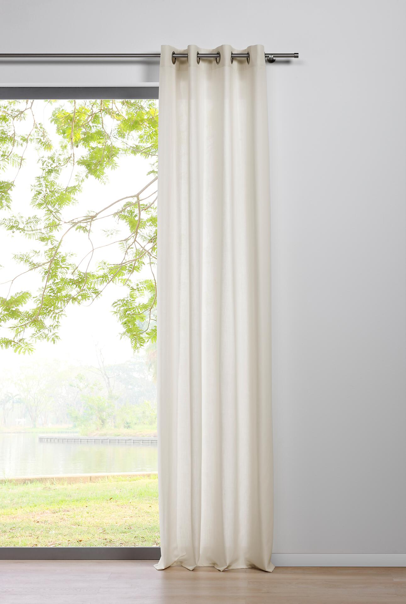 Ösenvorhang 2er Pack Mood ecru B/L: ca. 135x300 cm