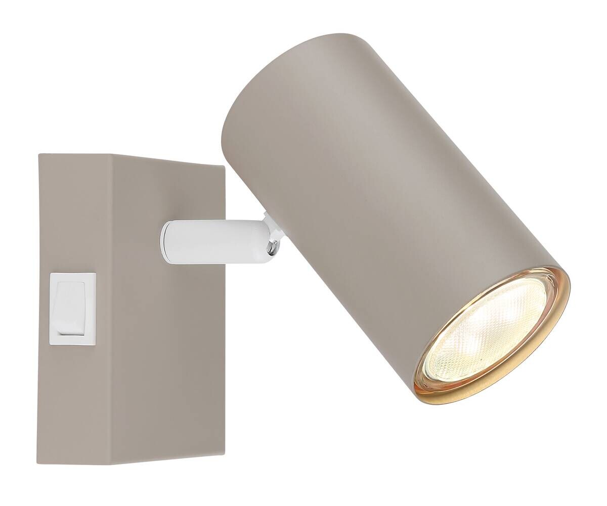 GLOBO Spot sand weiß Metall B/H: ca. 7x10 cm GU10 1 Brennstellen