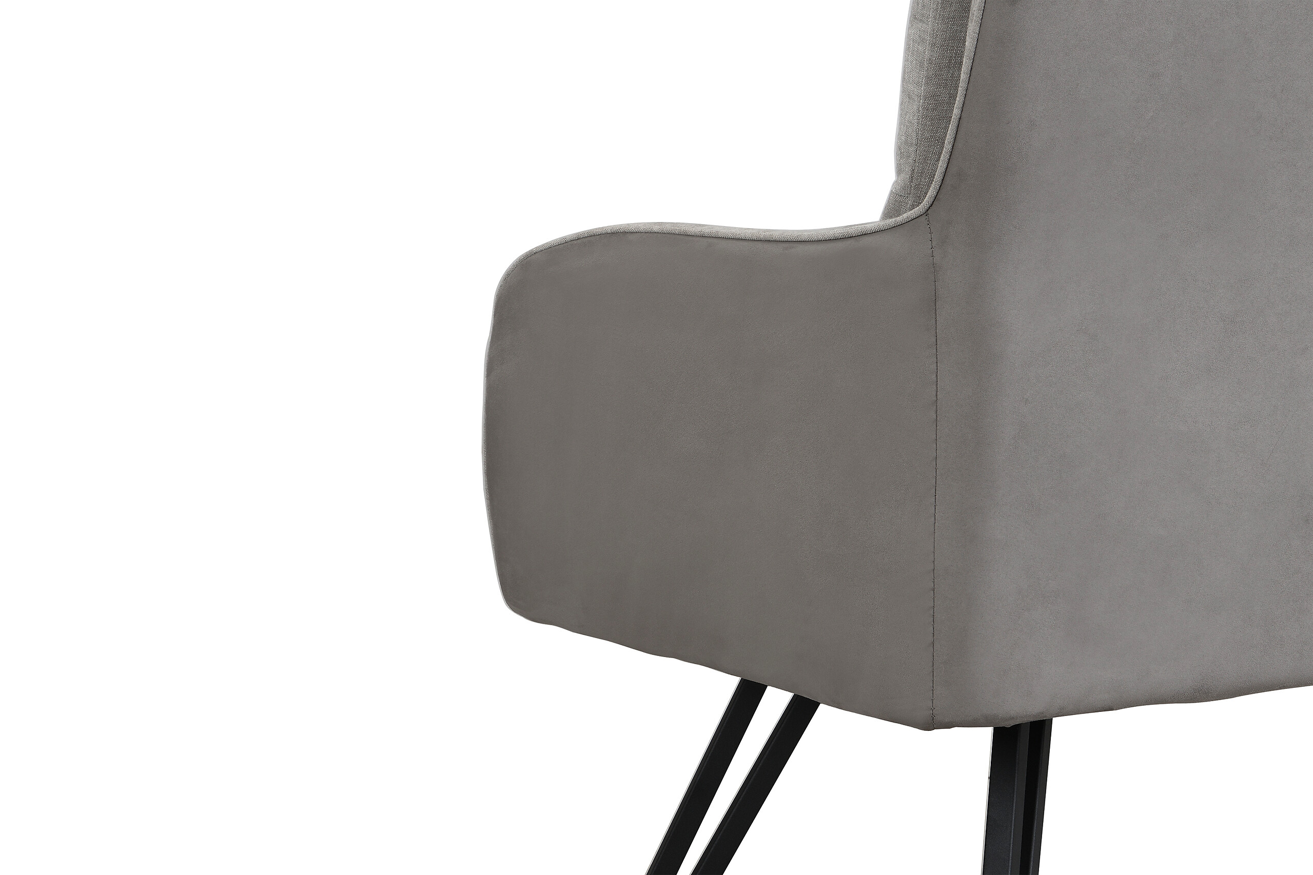 Sitzbank TINO schwarz grau Metall Microfaser B/H/T: ca. 140x94x67 cm