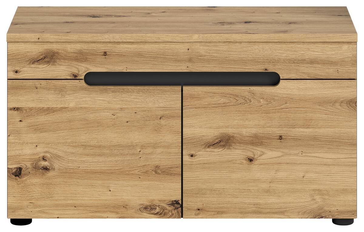 Sitzbank CANU edles Basaltgrau Nachbildung Eiche Artisan Nachbildung B/H/T: ca. 80x45x37 cm