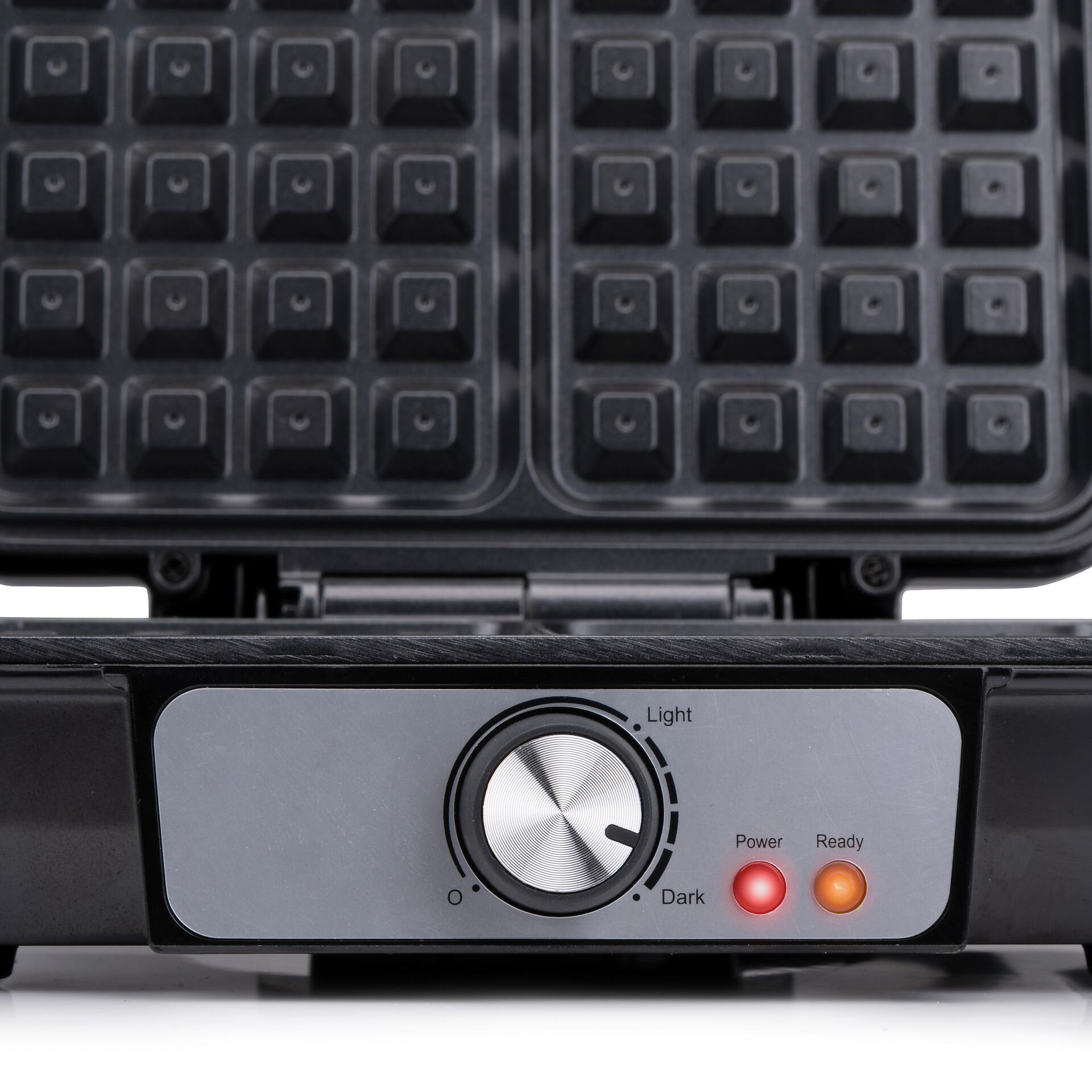 alpina Waffelautomat schwarz Alu B/H/L: ca. 24x10x24 cm