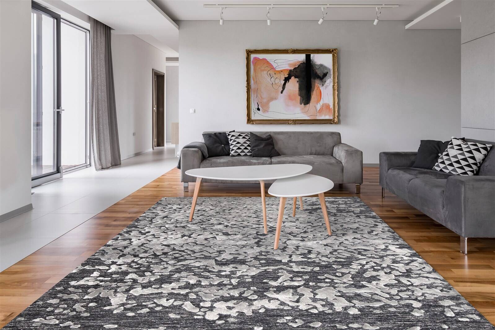 Arte Espina Kurzflorteppich Damast 400 creme B/L: ca. 140x200 cm