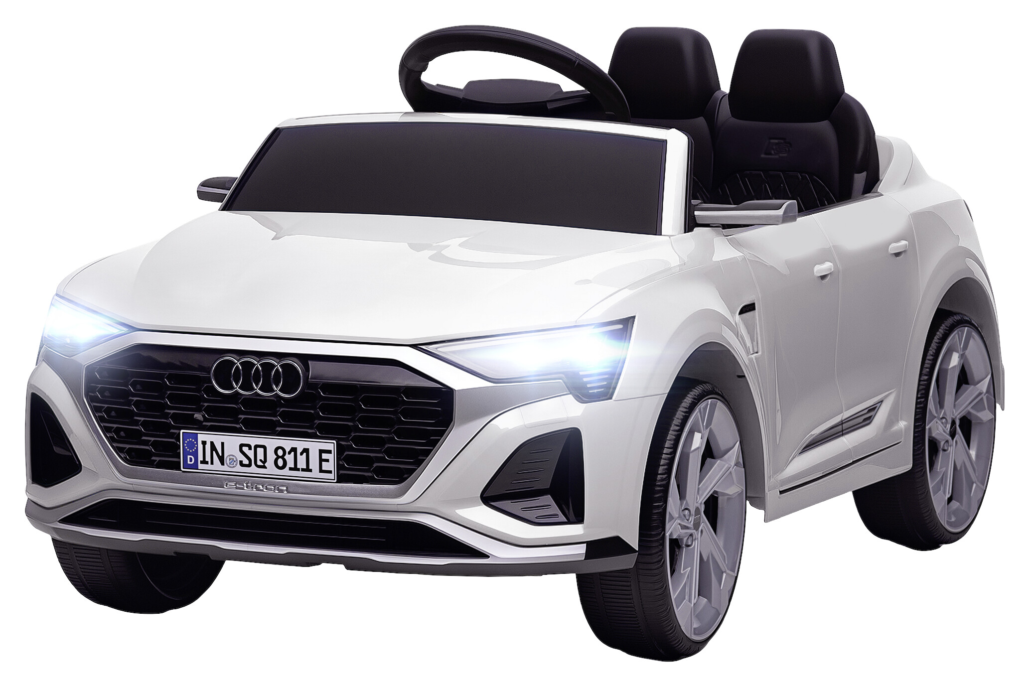 AIYAPLAY Kinder Elektroauto weiß B/H/L: ca. 49,5x43x98 cm