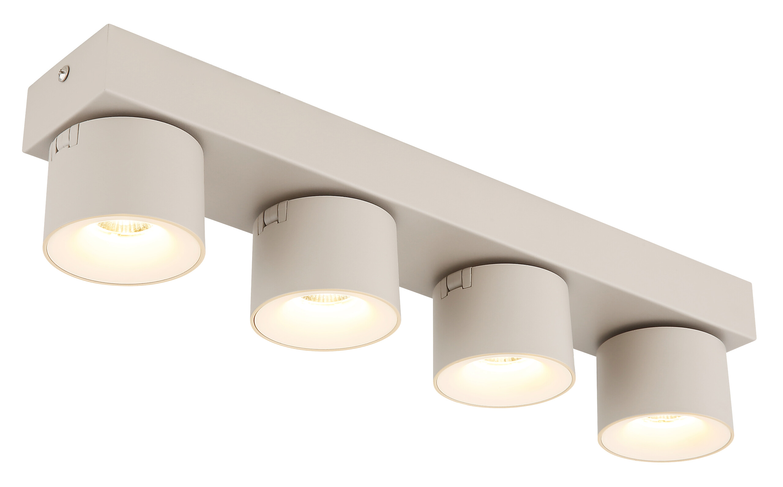 GLOBO LED-Strahler sand Metall Aluminium Kunststoff B/H/L: ca. 8,5x42x10,5 cm 4 Brennstellen