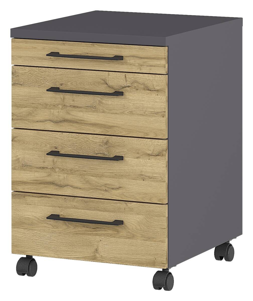 Rollcontainer 4251-564 Eiche Grand-Son Nachbildung Graphit B/H/T: ca. 42x61x49 cm Rollcontainer 4251-564 Eiche Grand-Son Nachbildung Graphit B/H/T: ca. 42x61x49 cm