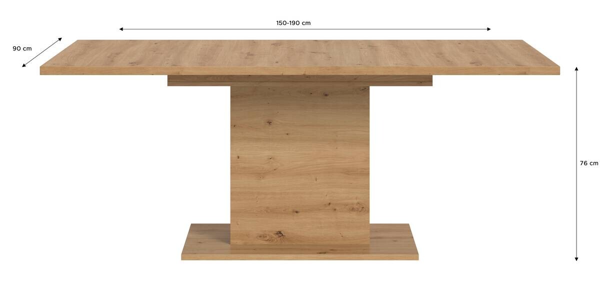 Esstisch MOTION Artisan Oak Nachbildung B/H/T: ca. 150x76x90 cm