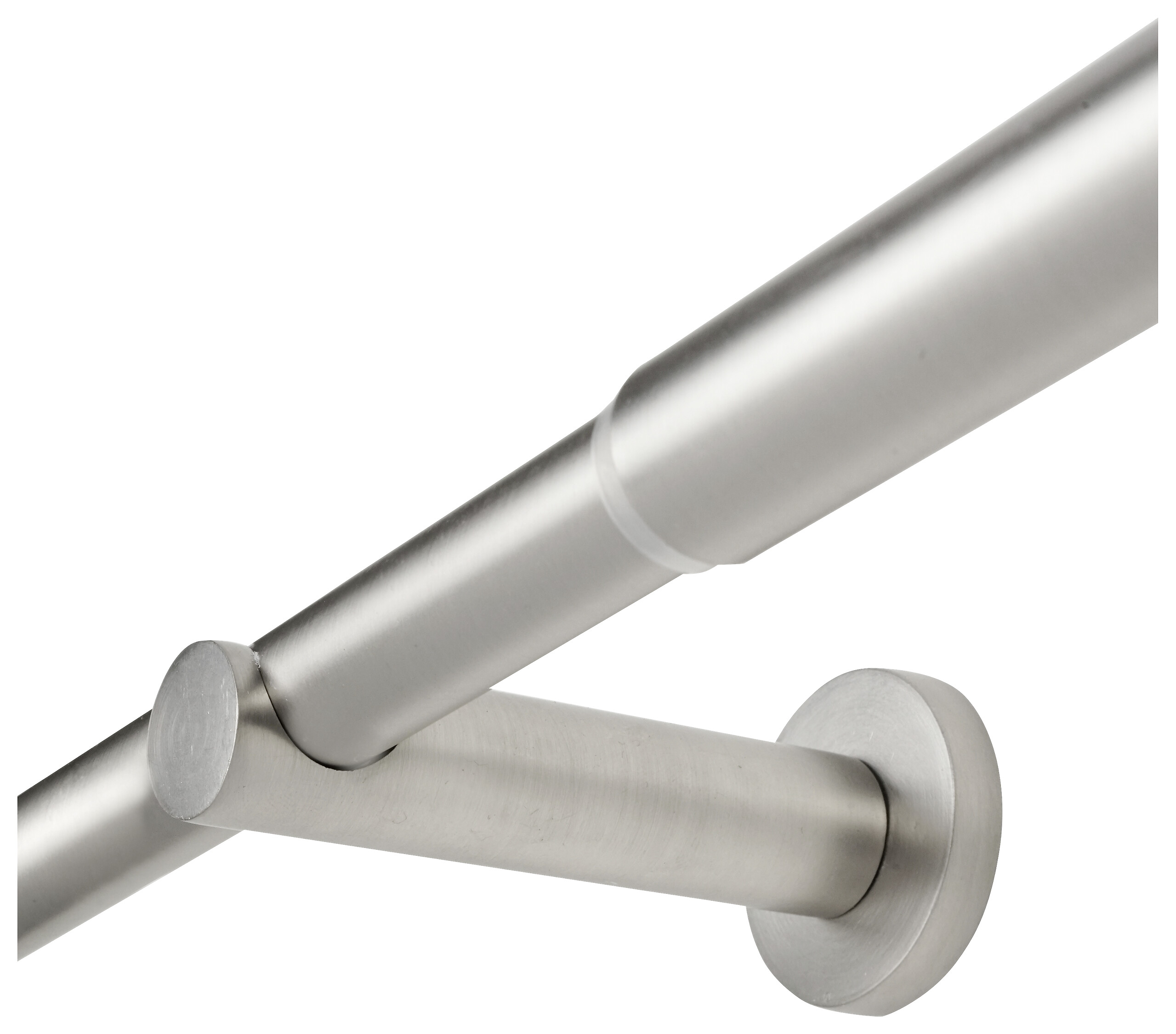 Gardinenstange Edelstahloptik Aluminium ausziehbar von ca. 160 bis 280 cm 1.0 Läufe