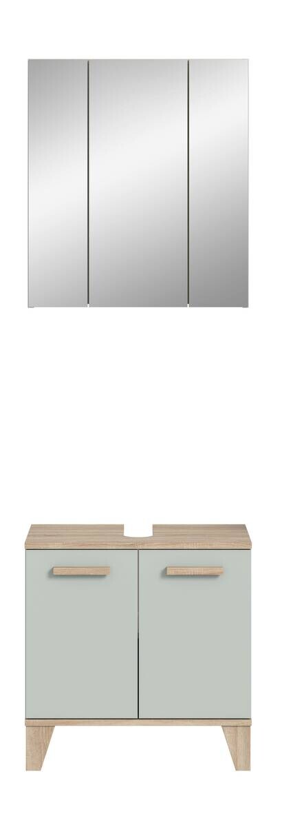 Badezimmer-Set STAR hellgrün Eiche hell Nachbildung B/H/T: ca. 60x190x34 cm