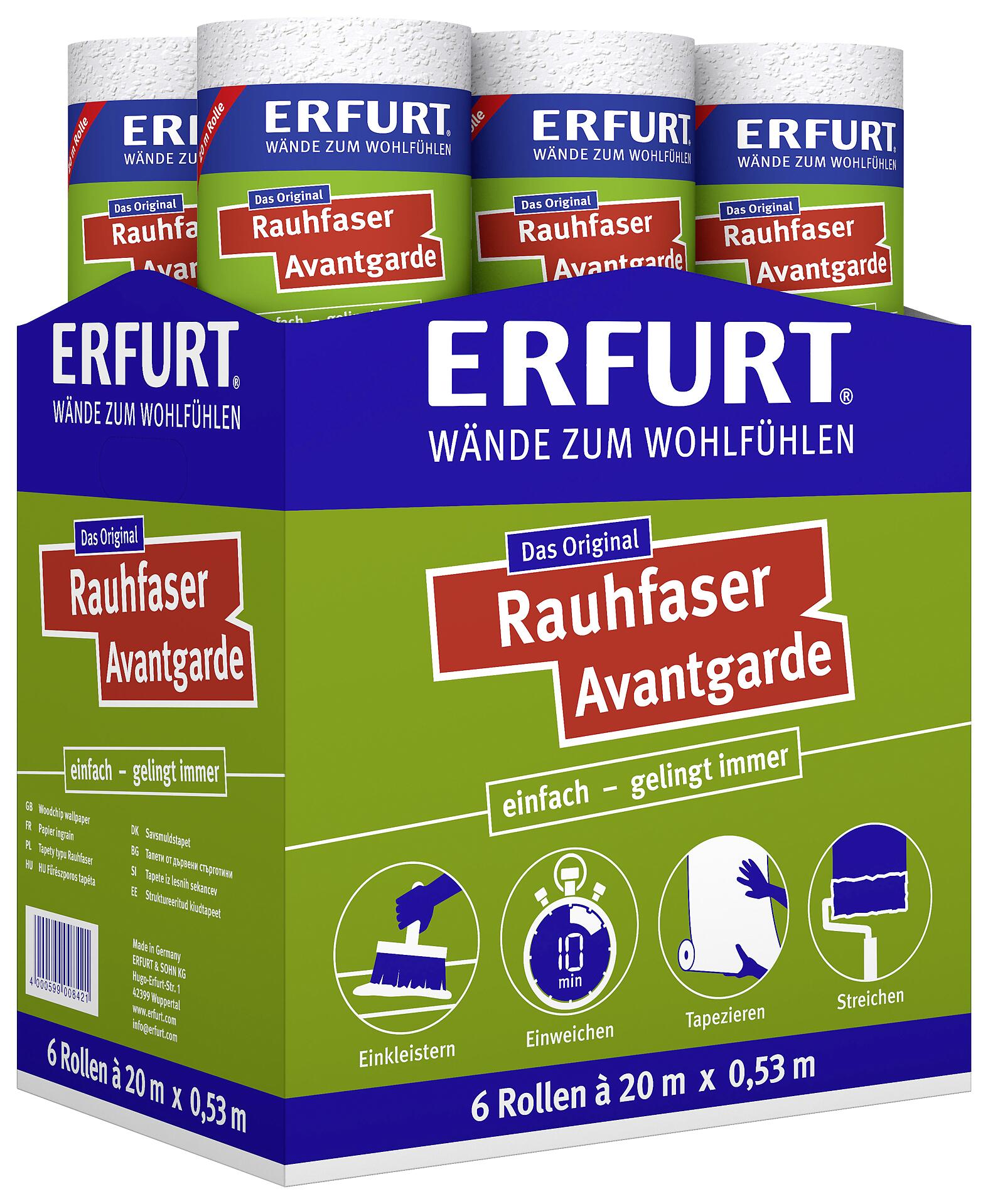 Erfurt Rauhfaser Avantgarde weiß B/L: ca. 53x2000 cm strukturiert