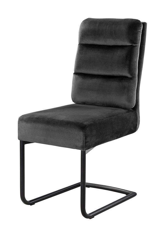 Schwingstuhl anthrazit Samt B/H/T: ca. 44x100x66 cm