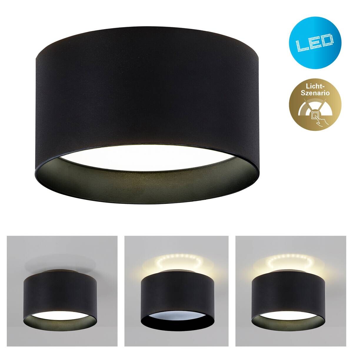 Näve Leuchten Spotleuchte 4119322 schwarz Kunststoff Metall B/H/T: ca. 14x9x14 cm 2 Brennstellen